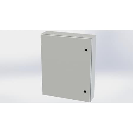 Saginaw Control & Engineering 1/4 Turn Latch Electrical Enclosures, 30 in H, 6 in D, 24 in W, NEMA 3R, 4, 12, 13, Carbon Steel SCE-30EL2406LPLG